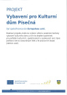 Realizace projektu - Vybavení pro Kulturní dům Písečná